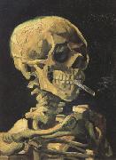 Vincent Van Gogh Skull with Burning Cigarette (nn04) oil painting on canvas